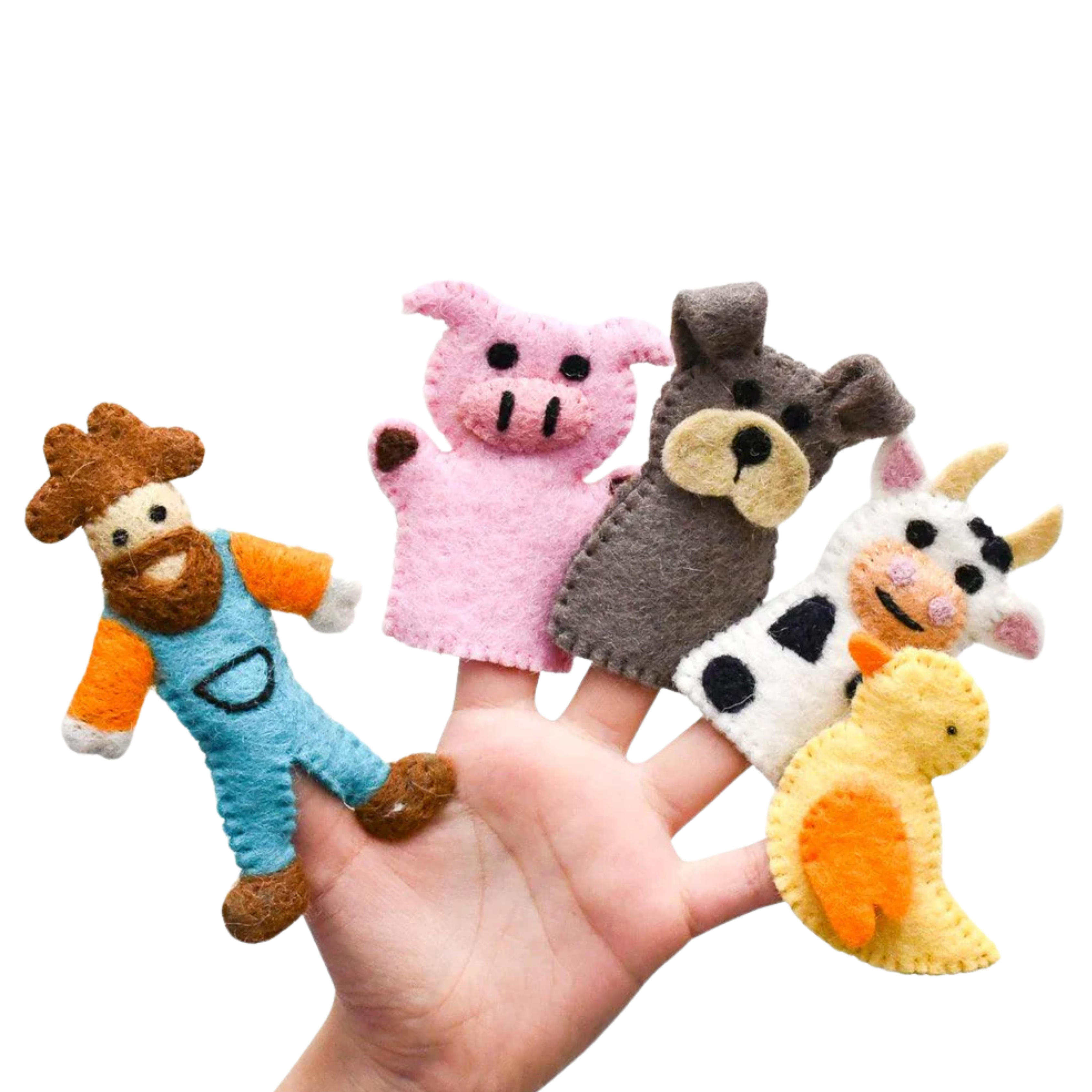 Old MacDonald Farm Animals - Finger Puppet Set