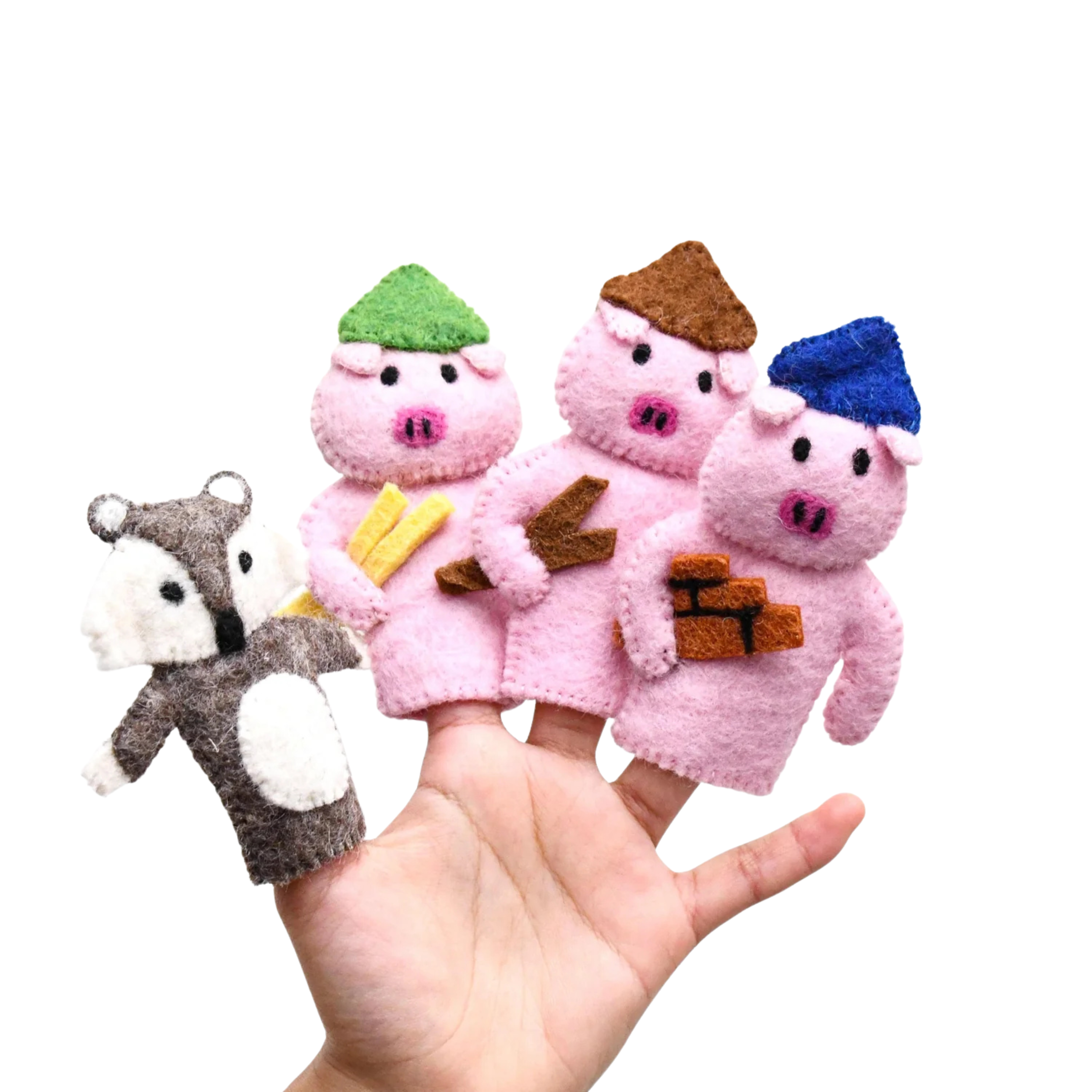 The Three Little Pigs - Finger Puppet Set